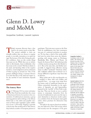 Glenn D. Lowry and MoMA