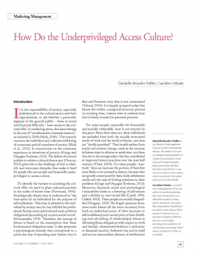 How Do the underprivileged Access Culture?