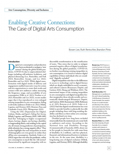 Enabling Creative Connections: The Case of Digital Arts Consumption